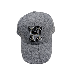 Winter Faux Wool Baseball Cap with Rhinestone Logo